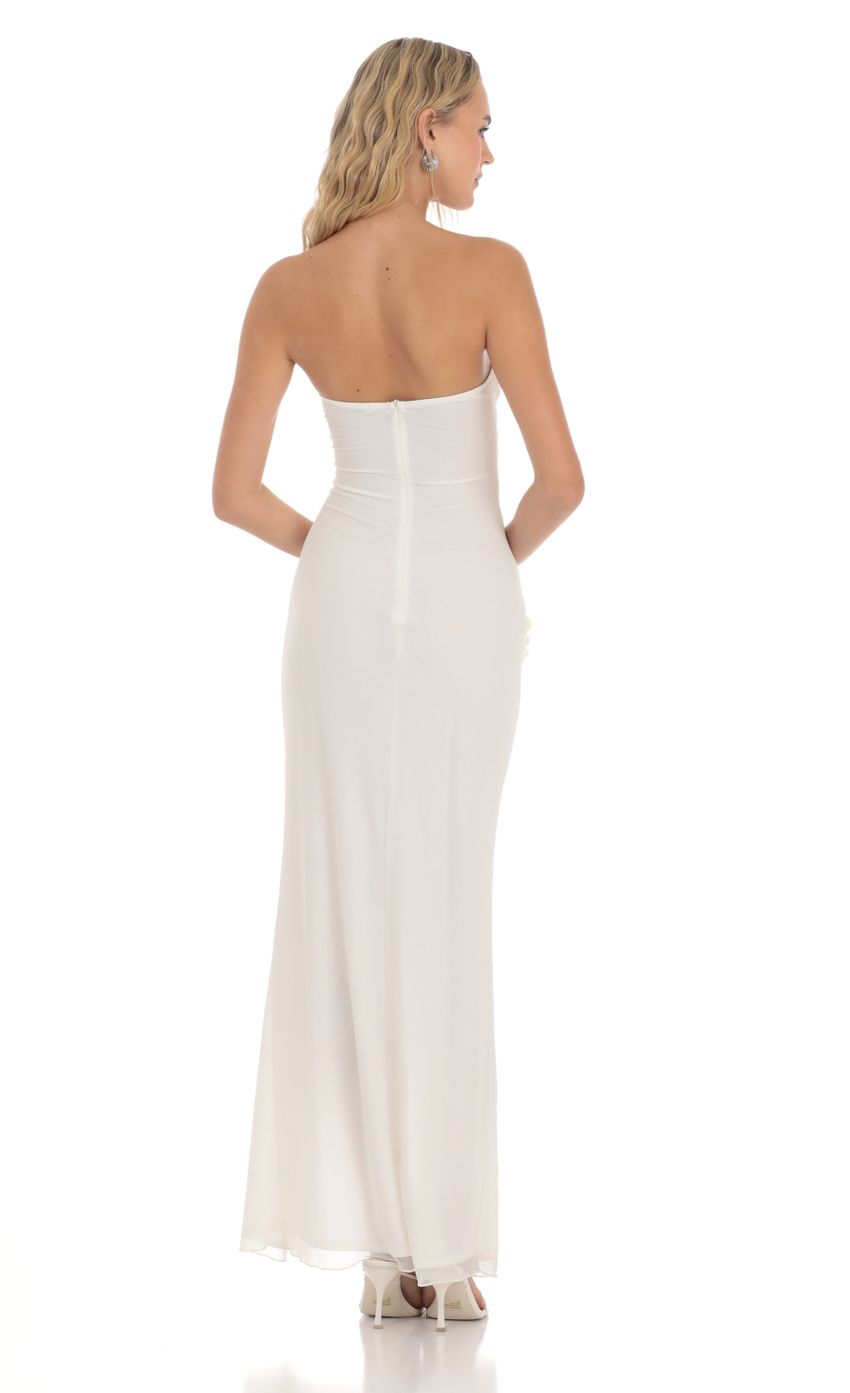 Picture Mesh Cutout Ruffle Maxi Dress in White. Source: https://media-img.lucyinthesky.com/data/Apr24/850xAUTO/34e8e1a6-bef9-4be7-8b18-4bd98ed7e111.jpg