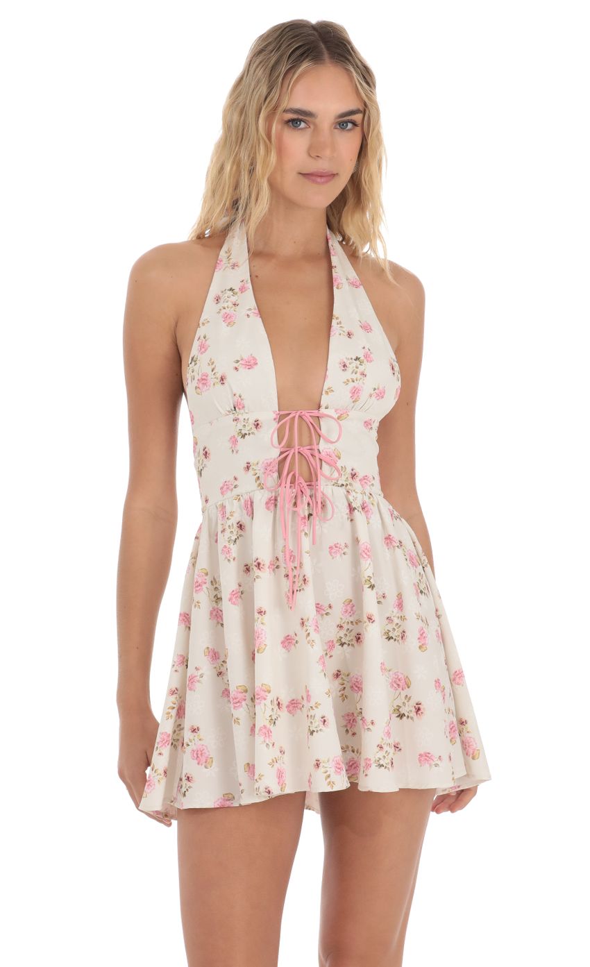 Picture Floral Plunge Neck Dress in Cream. Source: https://media-img.lucyinthesky.com/data/Apr24/850xAUTO/468e5440-ae5b-4fda-b802-449d6d3c37f1.jpg
