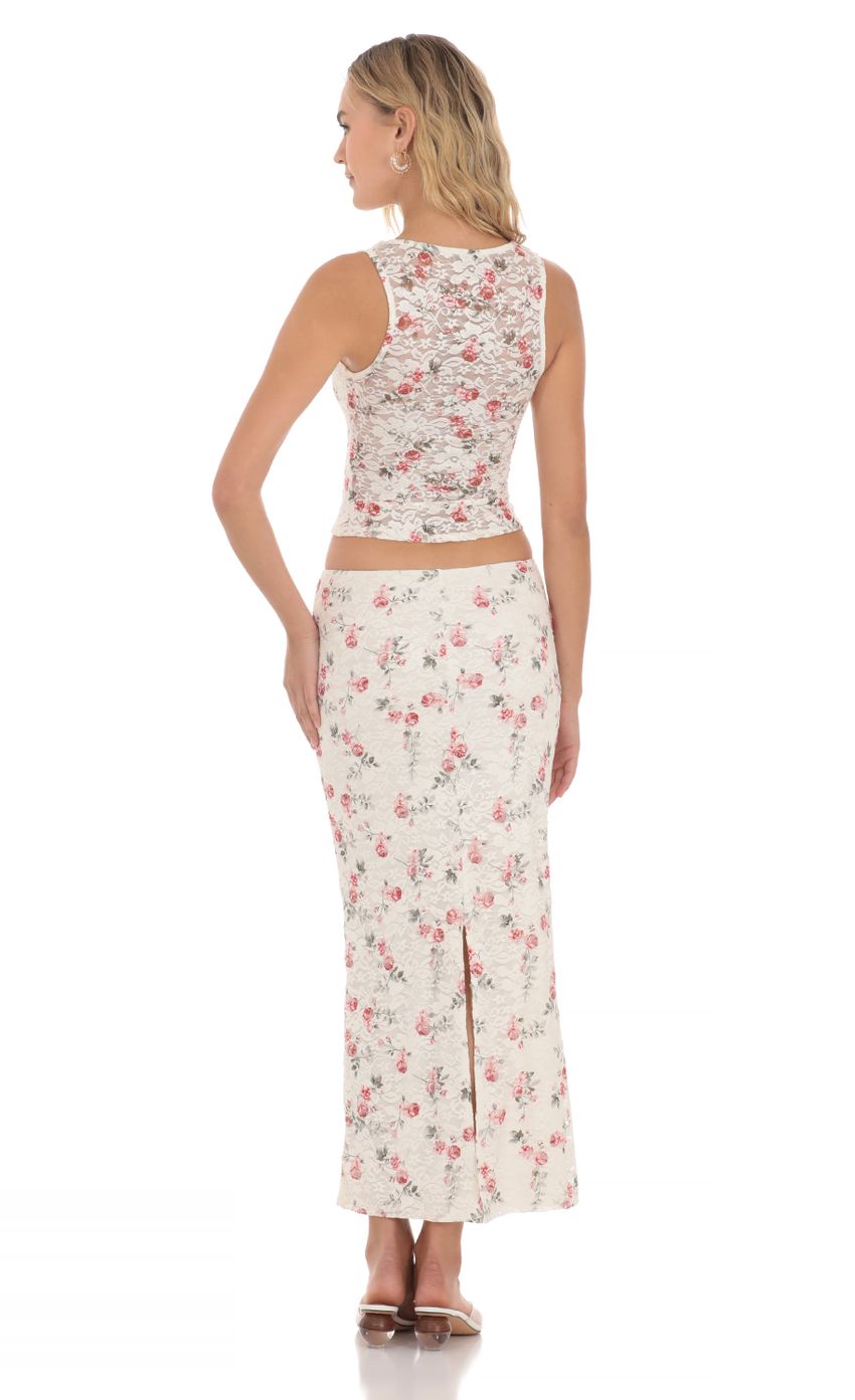 Picture Lace Floral Two Piece Maxi Skirt Set in Cream. Source: https://media-img.lucyinthesky.com/data/Apr24/850xAUTO/49cdf766-5e85-4a14-b498-84e915a68186.jpg