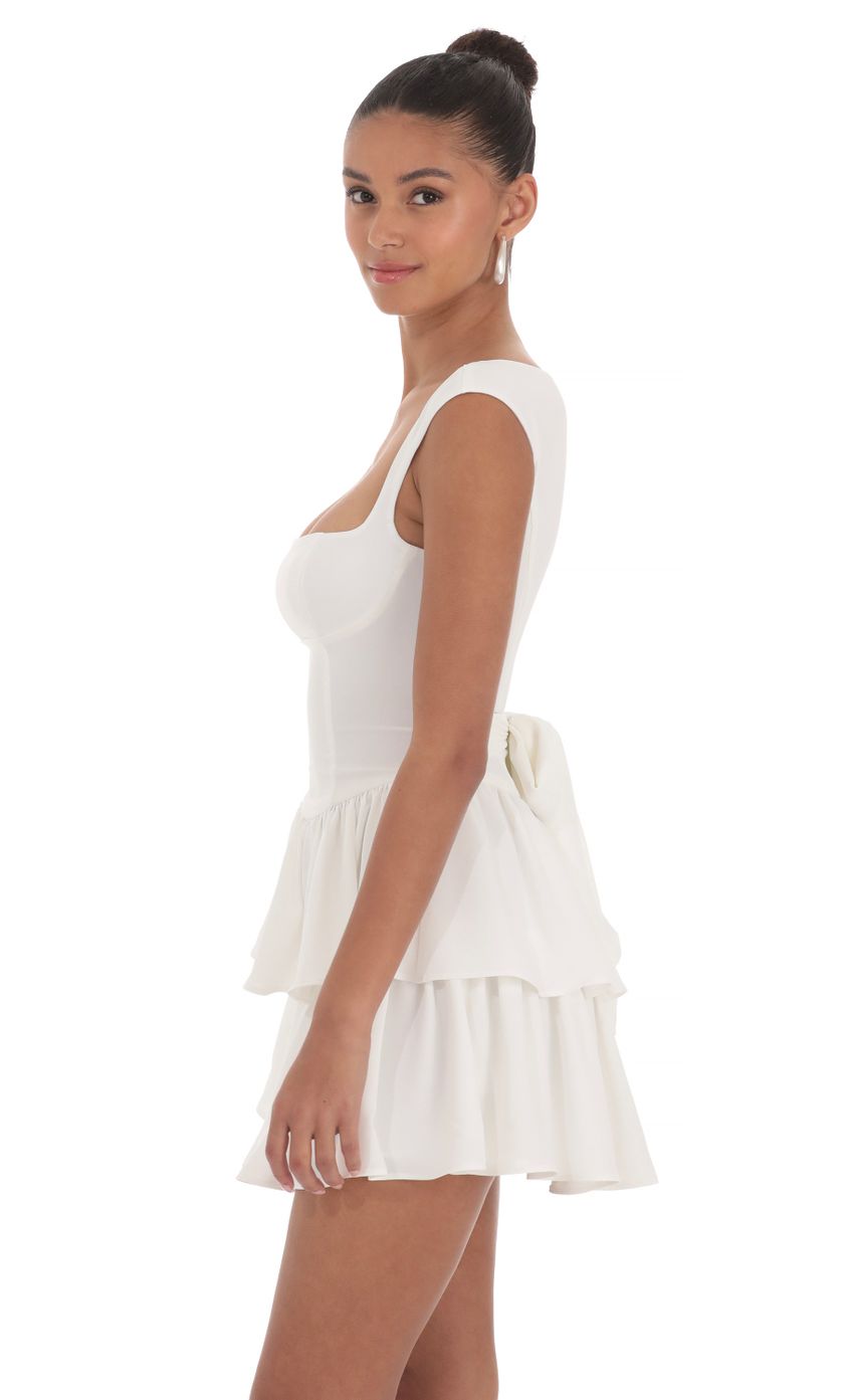 Picture Wide Strap Ruffle Dress in White. Source: https://media-img.lucyinthesky.com/data/Apr24/850xAUTO/4bd1a286-bb32-40b5-a9c2-6e066a594d68.jpg