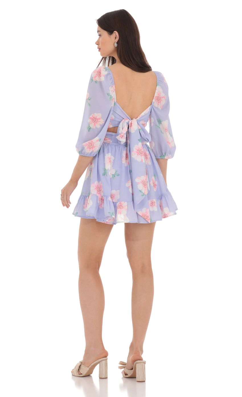 Picture Floral Ruffle Dress in Lavender. Source: https://media-img.lucyinthesky.com/data/Apr24/850xAUTO/4cace94b-324a-421f-86a8-d3b26300b4c5.jpg