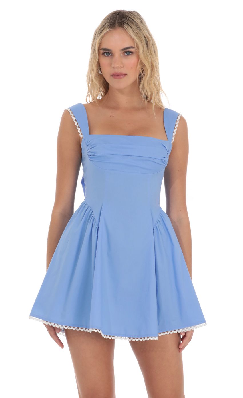 Picture Embroidered Strap Fit and Flare Dress in Blue. Source: https://media-img.lucyinthesky.com/data/Apr24/850xAUTO/570089c6-867d-4406-a58e-1af215129d95.jpg