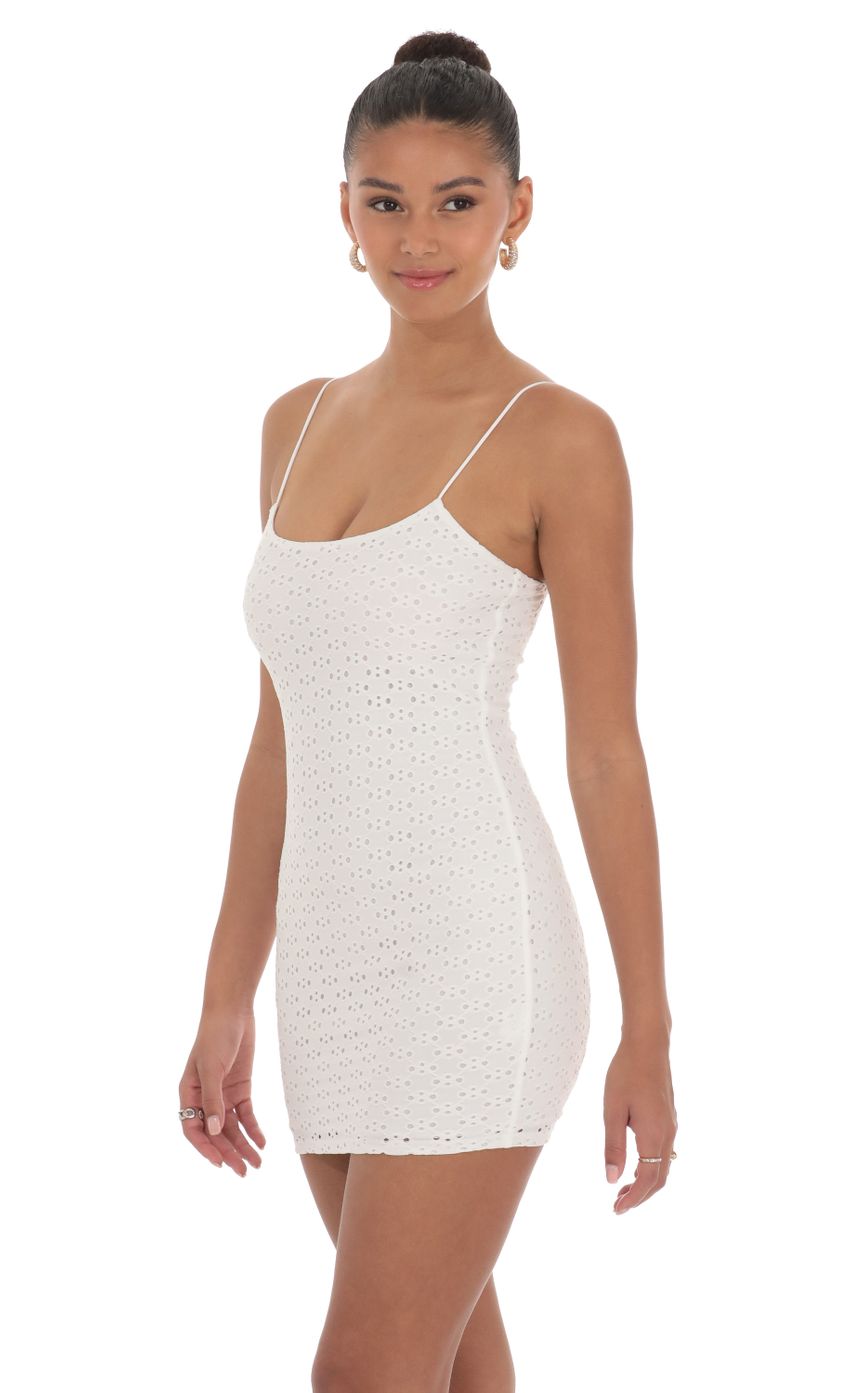 Picture Eyelet Bodycon Dress White. Source: https://media-img.lucyinthesky.com/data/Apr24/850xAUTO/649ea048-f35d-4460-963b-20af03377f90.jpg
