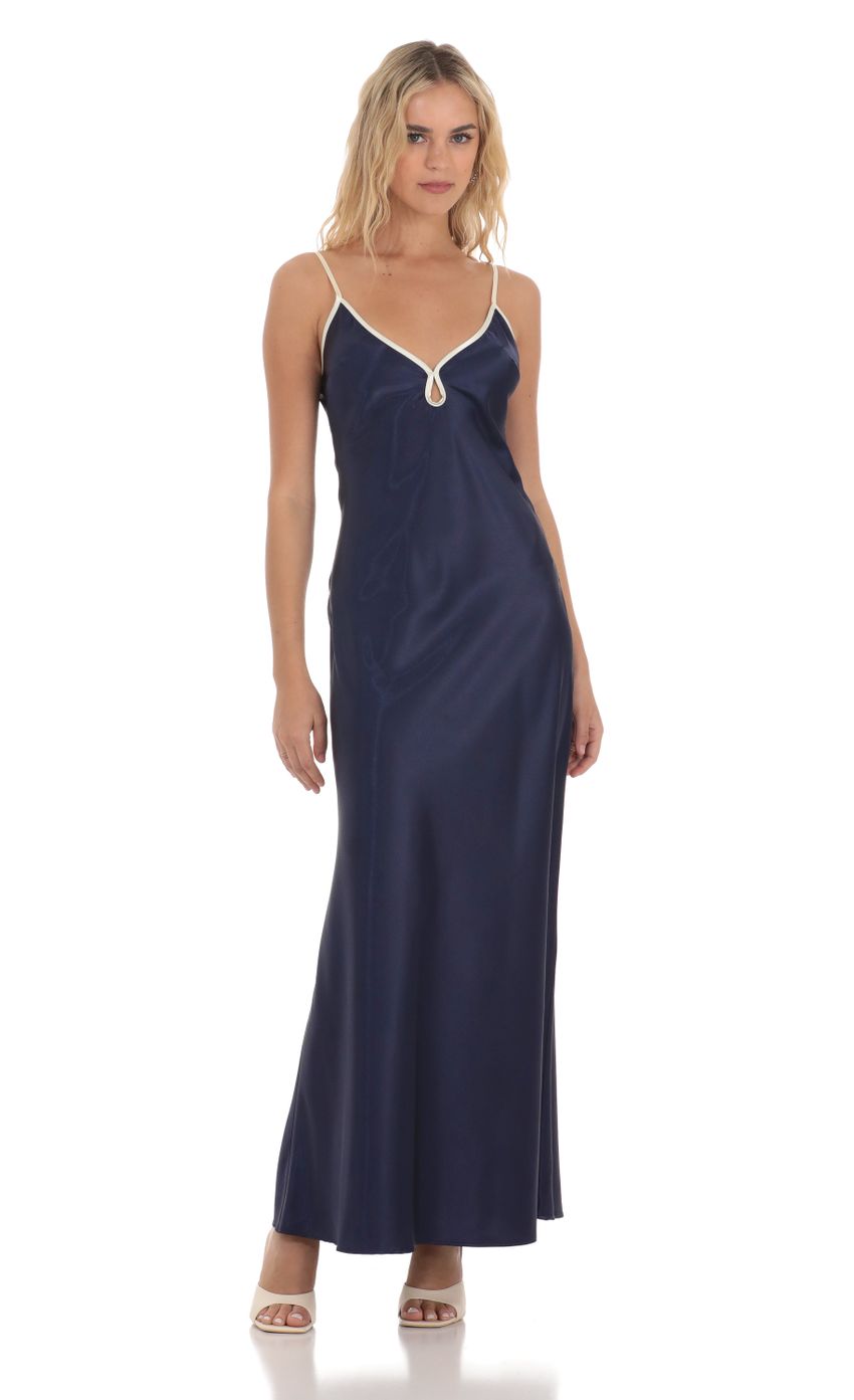 Picture Satin Shift Maxi Dress in Navy. Source: https://media-img.lucyinthesky.com/data/Apr24/850xAUTO/6c7c6d08-2036-4923-8734-b26ac2a96f40.jpg