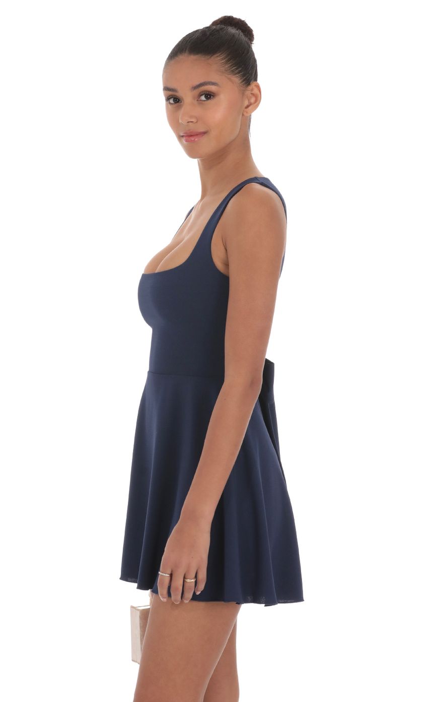 Picture Back Bow A-Line Dress in Navy. Source: https://media-img.lucyinthesky.com/data/Apr24/850xAUTO/9b510830-33e2-4faa-8221-9bee3f2d7025.jpg