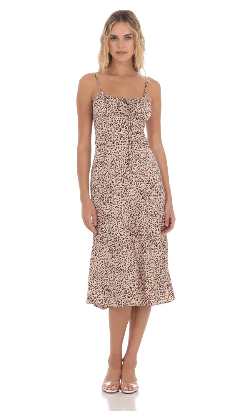 Picture Leopard Print Midi Dress in Brown. Source: https://media-img.lucyinthesky.com/data/Apr24/850xAUTO/9dc1f57e-2078-4be4-a2c5-ee629e0f5421.jpg