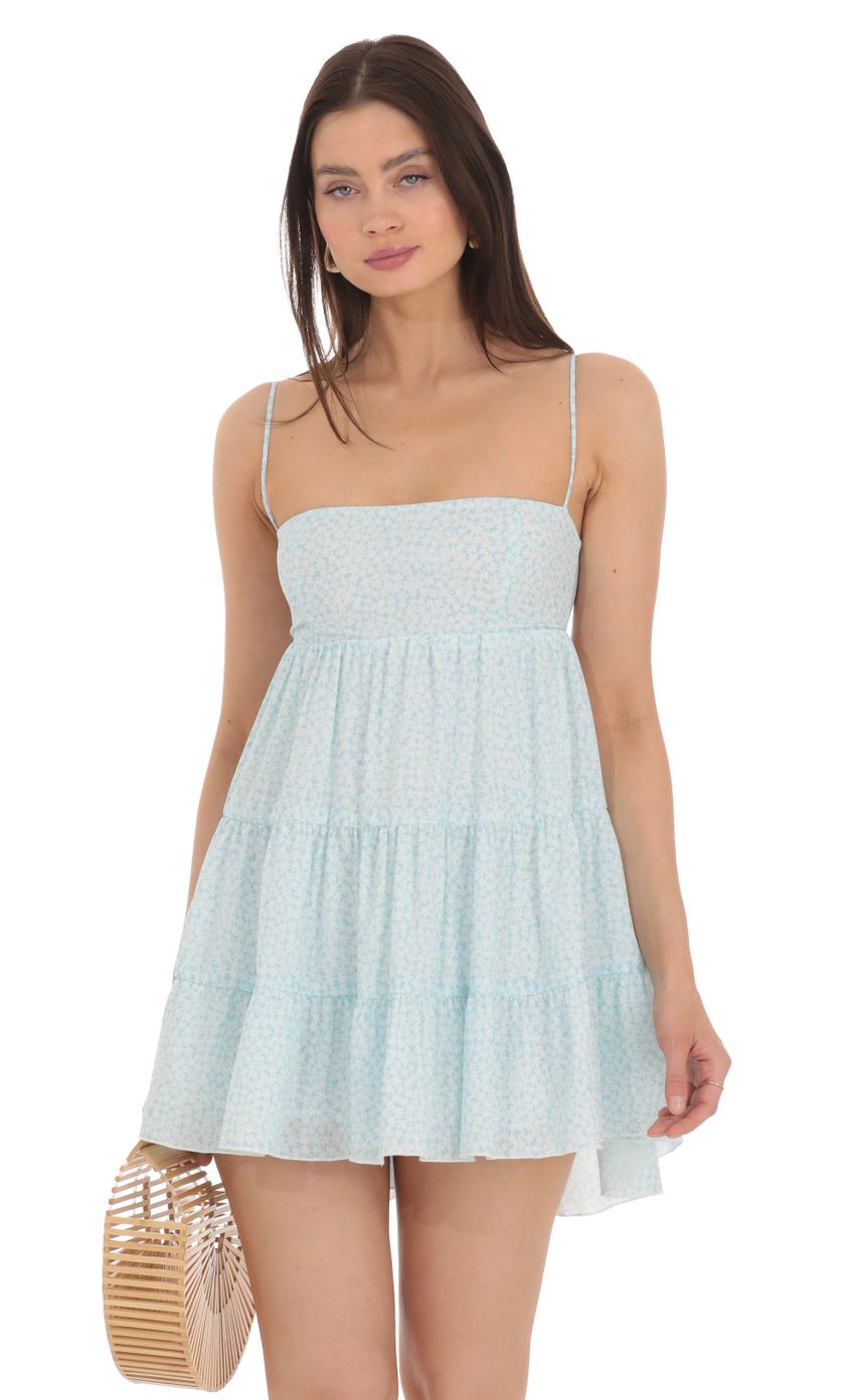 Picture Floral Babydoll Dress in Light Blue. Source: https://media-img.lucyinthesky.com/data/Apr24/850xAUTO/d8118823-5f27-45cd-8492-caa1cbd53f97.jpg