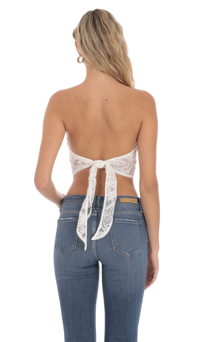 Picture Lace Bandana Top in White. Source: https://media-img.lucyinthesky.com/data/Apr24/850xAUTO/e1c3cad3-6cd7-43d0-94db-713b3ff996bf.jpg