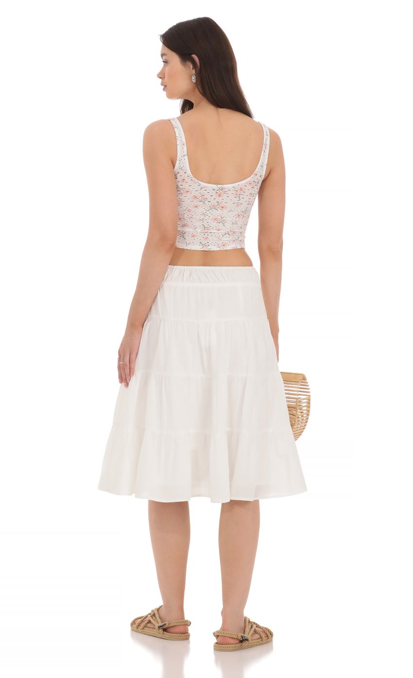 Picture Double Tie Midi Skirt in White. Source: https://media-img.lucyinthesky.com/data/Apr24/850xAUTO/e2bf333c-5117-46ed-8989-8387e23ac974.jpg
