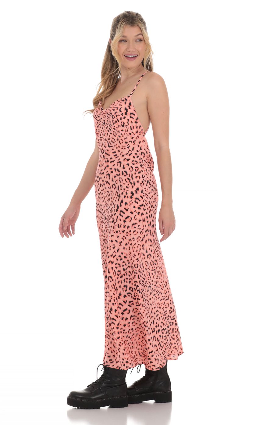 Picture Leopard Print Cowl Neck Dress in Pink. Source: https://media-img.lucyinthesky.com/data/Apr24/850xAUTO/ec20fc80-354e-4591-ab83-100296c827fe.jpg