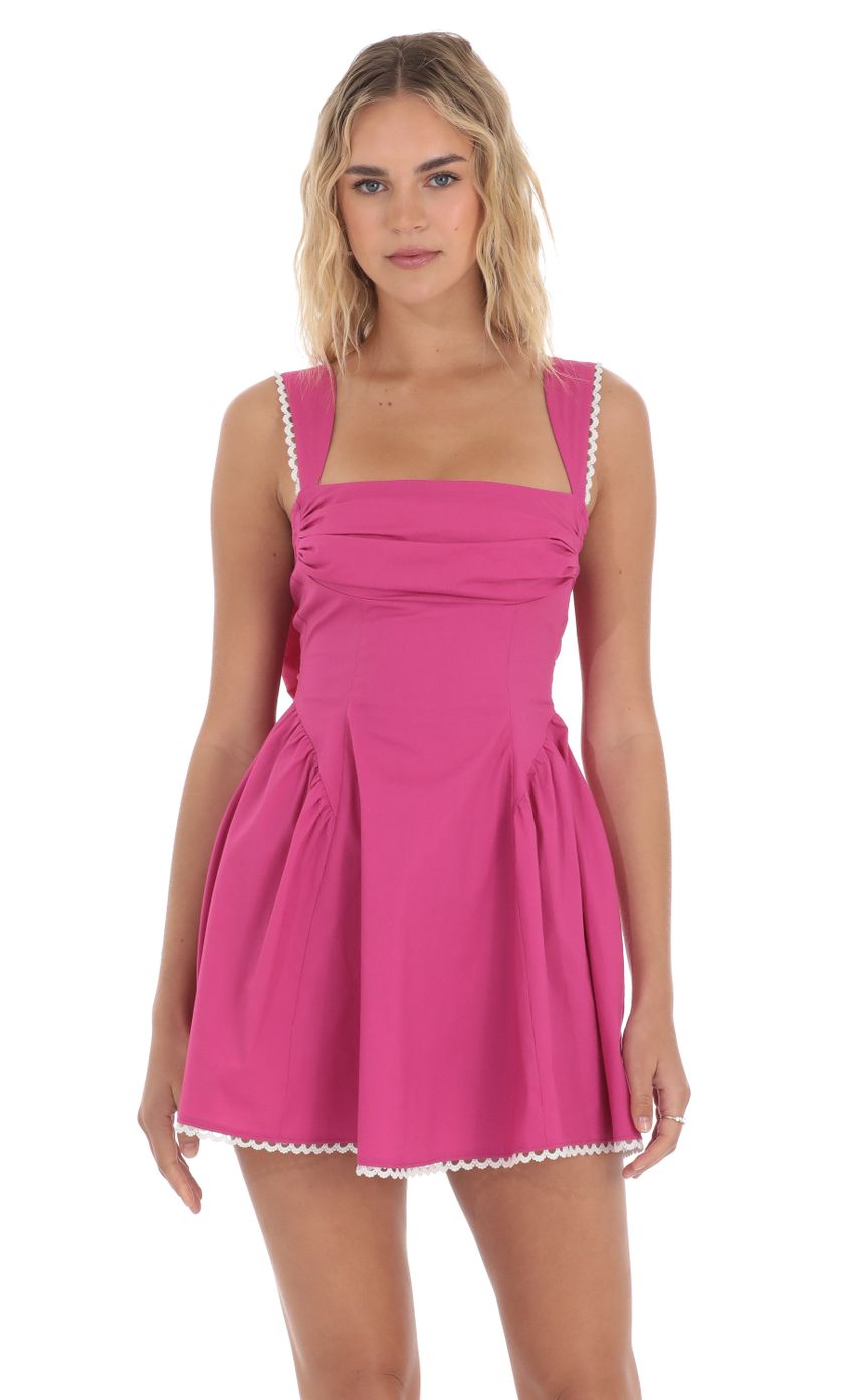 Picture Embroidered Strap Fit and Flare Dress in Pink. Source: https://media-img.lucyinthesky.com/data/Apr24/850xAUTO/f97eeb06-7f73-4121-b59f-6f4fdb014c68.jpg