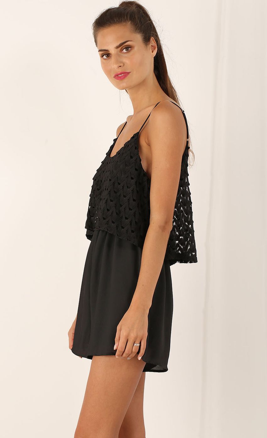 Picture Woven Top Playsuit In Black. Source: https://media-img.lucyinthesky.com/data/Aug15_1/850xAUTO/0Y5A2977.JPG
