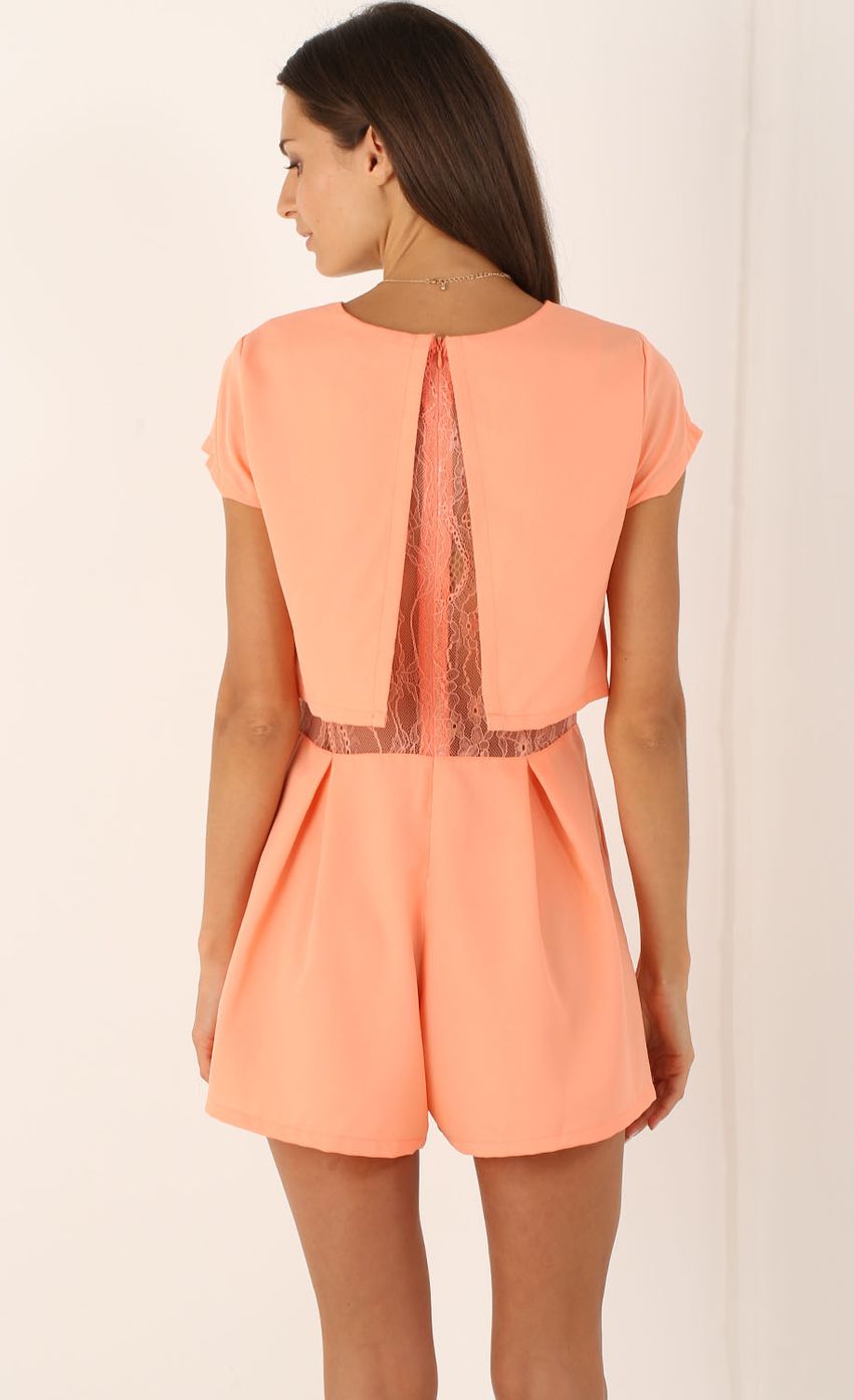 Picture Lacy Playsuit in Peach. Source: https://media-img.lucyinthesky.com/data/Aug15_1/850xAUTO/FILE1916.JPG