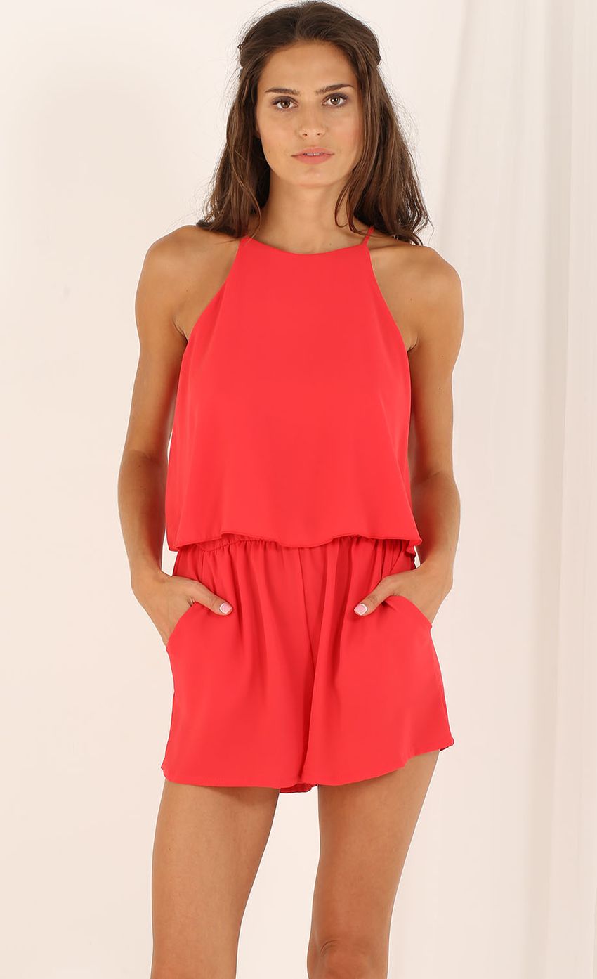 Picture Halter Playsuit in Red. Source: https://media-img.lucyinthesky.com/data/Aug15_2/850xAUTO/0Y5A0461.JPG