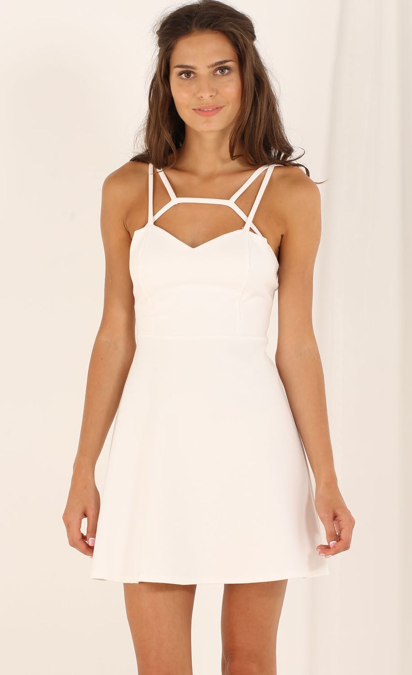 Picture Strappy A-Line Bodice Dress in White. Source: https://media-img.lucyinthesky.com/data/Aug15_2/850xAUTO/0Y5A0754.JPG