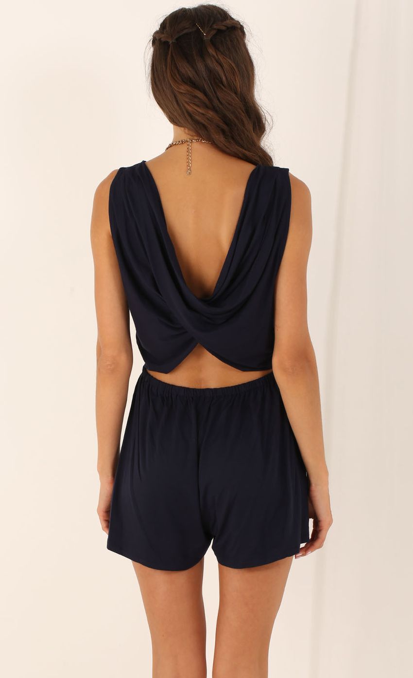 Picture Cowl Back Playsuit in Navy. Source: https://media-img.lucyinthesky.com/data/Aug15_2/850xAUTO/0Y5A5621.JPG