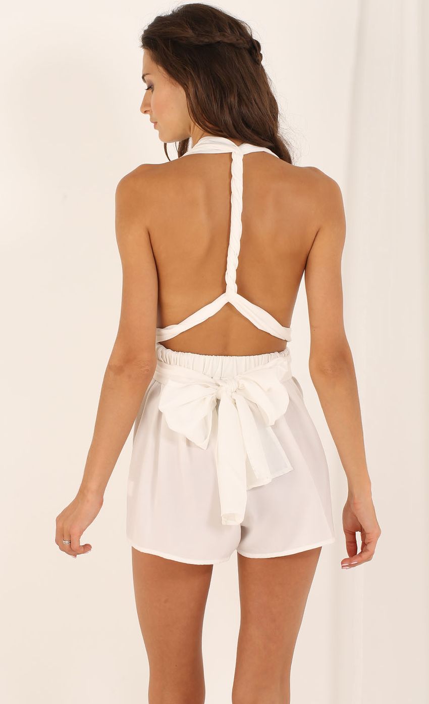 Picture Stripped Back Playsuit in White. Source: https://media-img.lucyinthesky.com/data/Aug15_2/850xAUTO/0Y5A9508.JPG