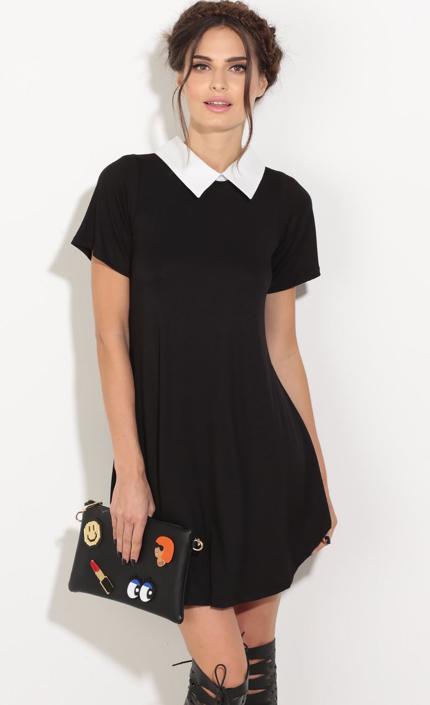 Picture Collared Day Dress In Black. Source: https://media-img.lucyinthesky.com/data/Aug16_1/850xAUTO/0Y5A5150.JPG