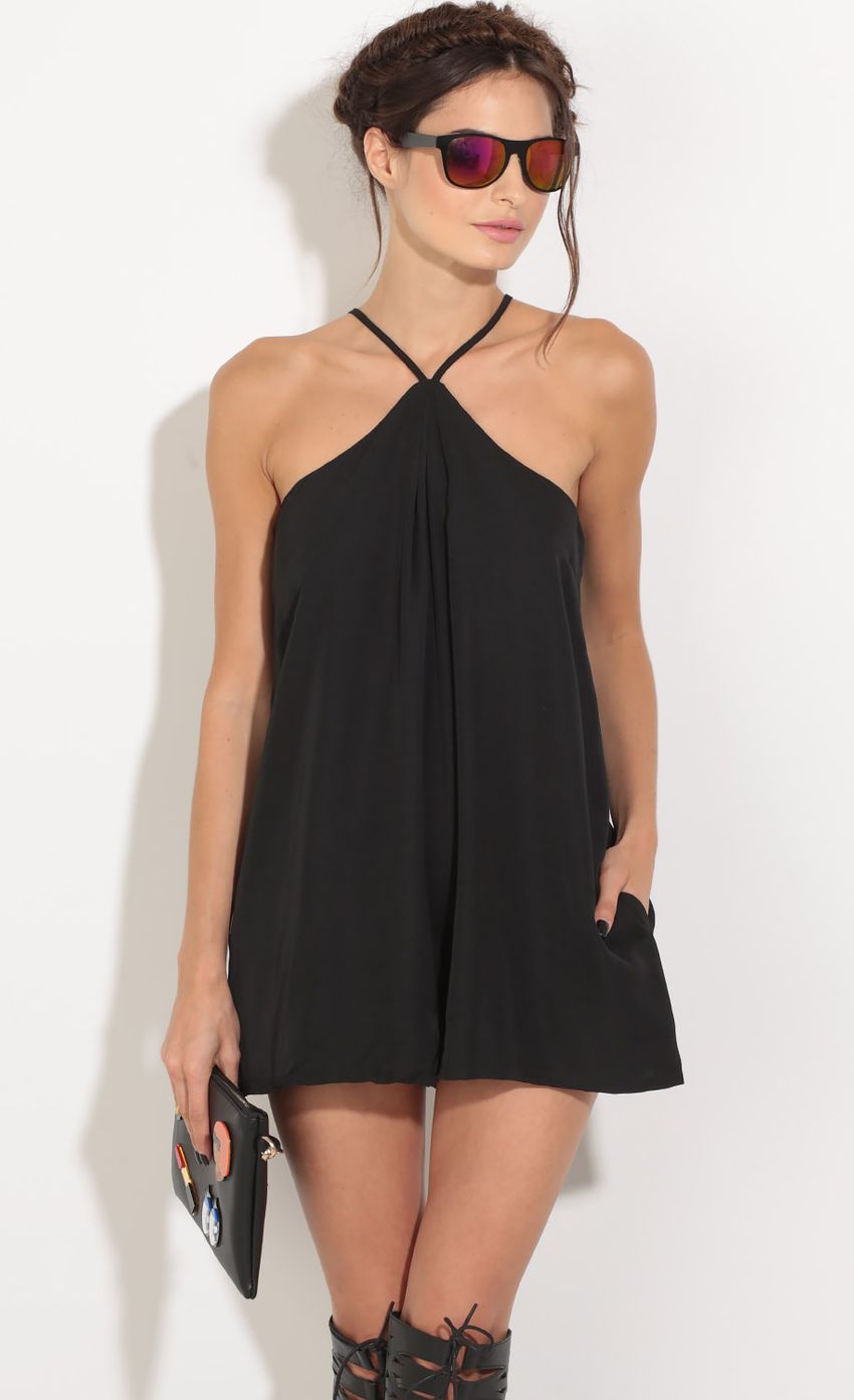 Picture Halter Romper In Charcoal. Source: https://media-img.lucyinthesky.com/data/Aug16_1/850xAUTO/0Y5A6242.JPG