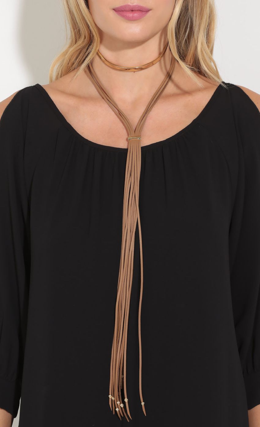 Picture Fringe Tassel Choker In Tan. Source: https://media-img.lucyinthesky.com/data/Aug16_1/850xAUTO/0Y5A8147.JPG