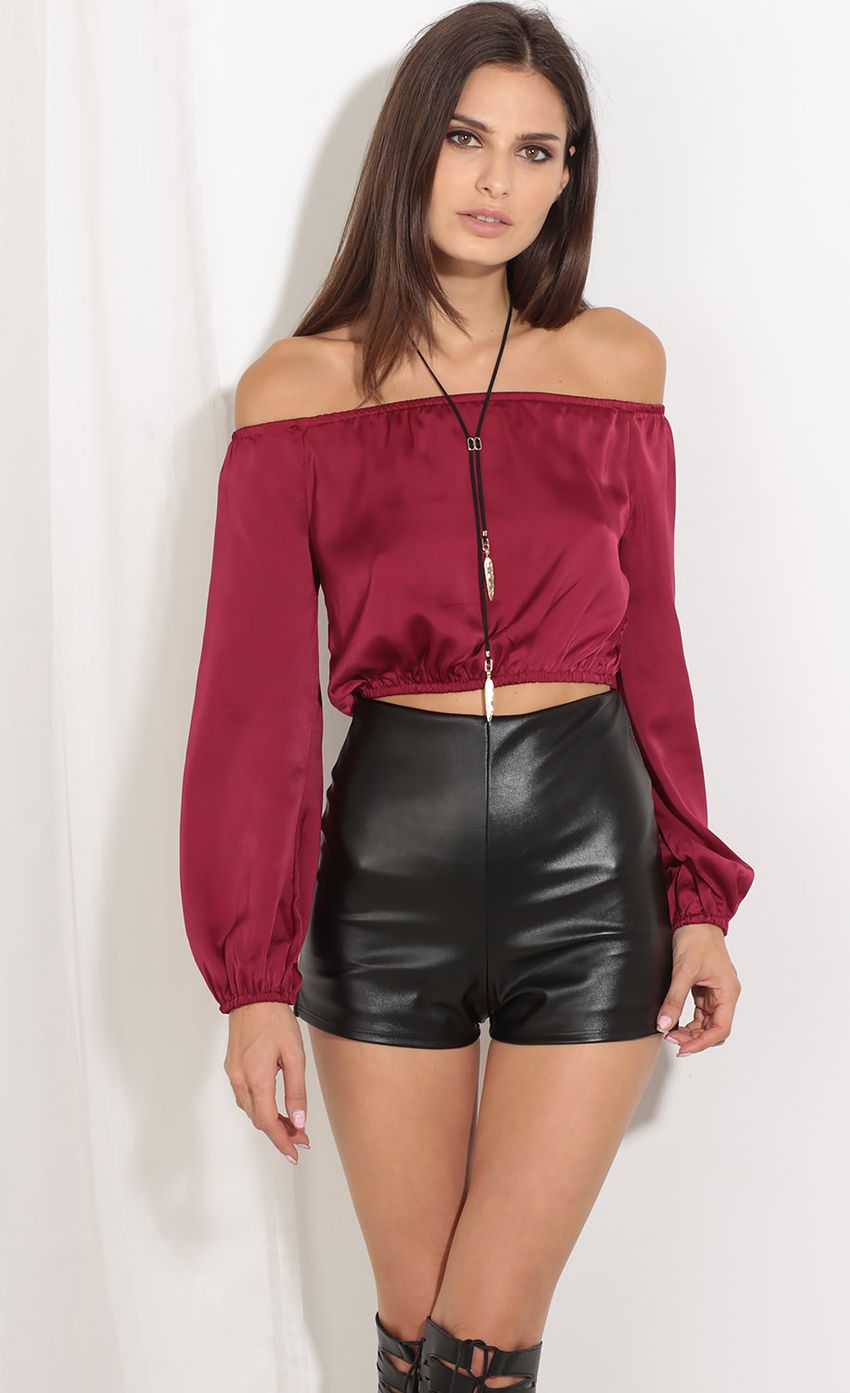 Picture Off The Shoulder Satin Top In Red. Source: https://media-img.lucyinthesky.com/data/Aug16_2/850xAUTO/0Y5A5011.JPG