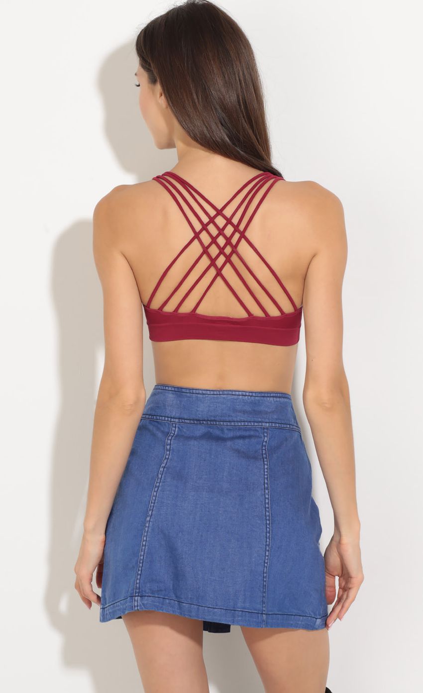 Picture Strappy Interlock Bra In Burgundy. Source: https://media-img.lucyinthesky.com/data/Aug16_2/850xAUTO/0Y5A6738.JPG