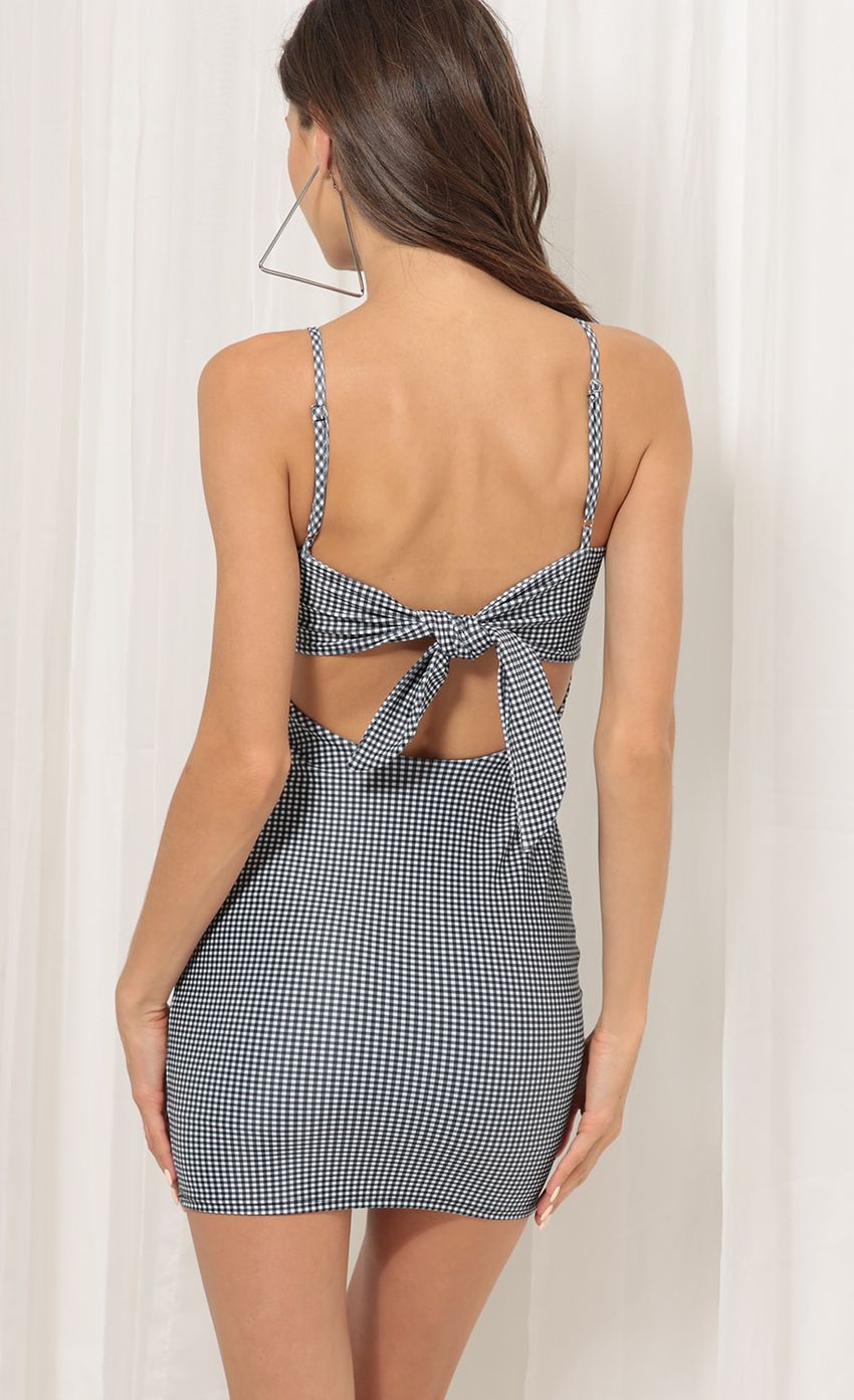 Picture Raya Gingham Tie-back Dress. Source: https://media-img.lucyinthesky.com/data/Aug17_2/850xAUTO/0Y5A3989.JPG