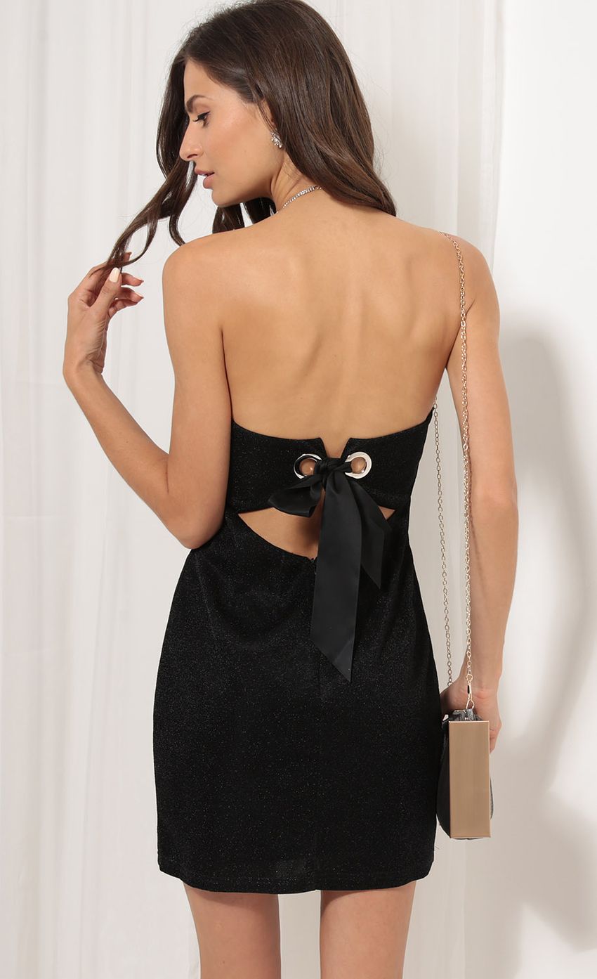 Picture Stella Tie-Back Dress In Black. Source: https://media-img.lucyinthesky.com/data/Aug17_2/850xAUTO/0Y5A4462.JPG