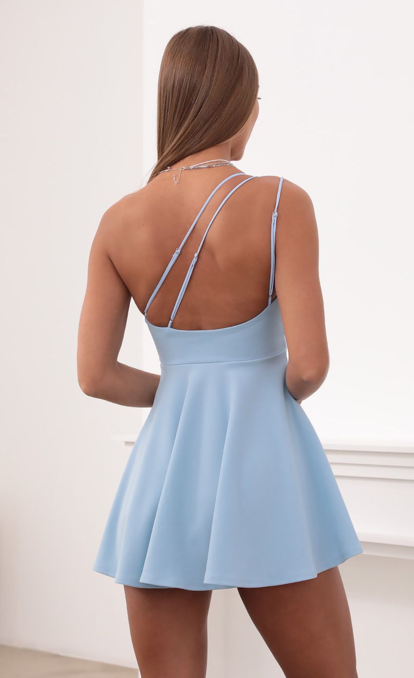 Picture One Shoulder Dress in Baby Blue. Source: https://media-img.lucyinthesky.com/data/Aug21_1/850xAUTO/1V9A0088.JPG