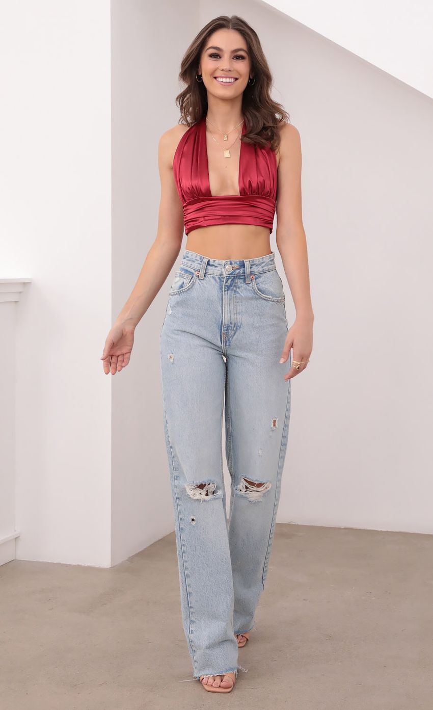 Picture Satin Top In Red. Source: https://media-img.lucyinthesky.com/data/Aug21_1/850xAUTO/1V9A0915.JPG