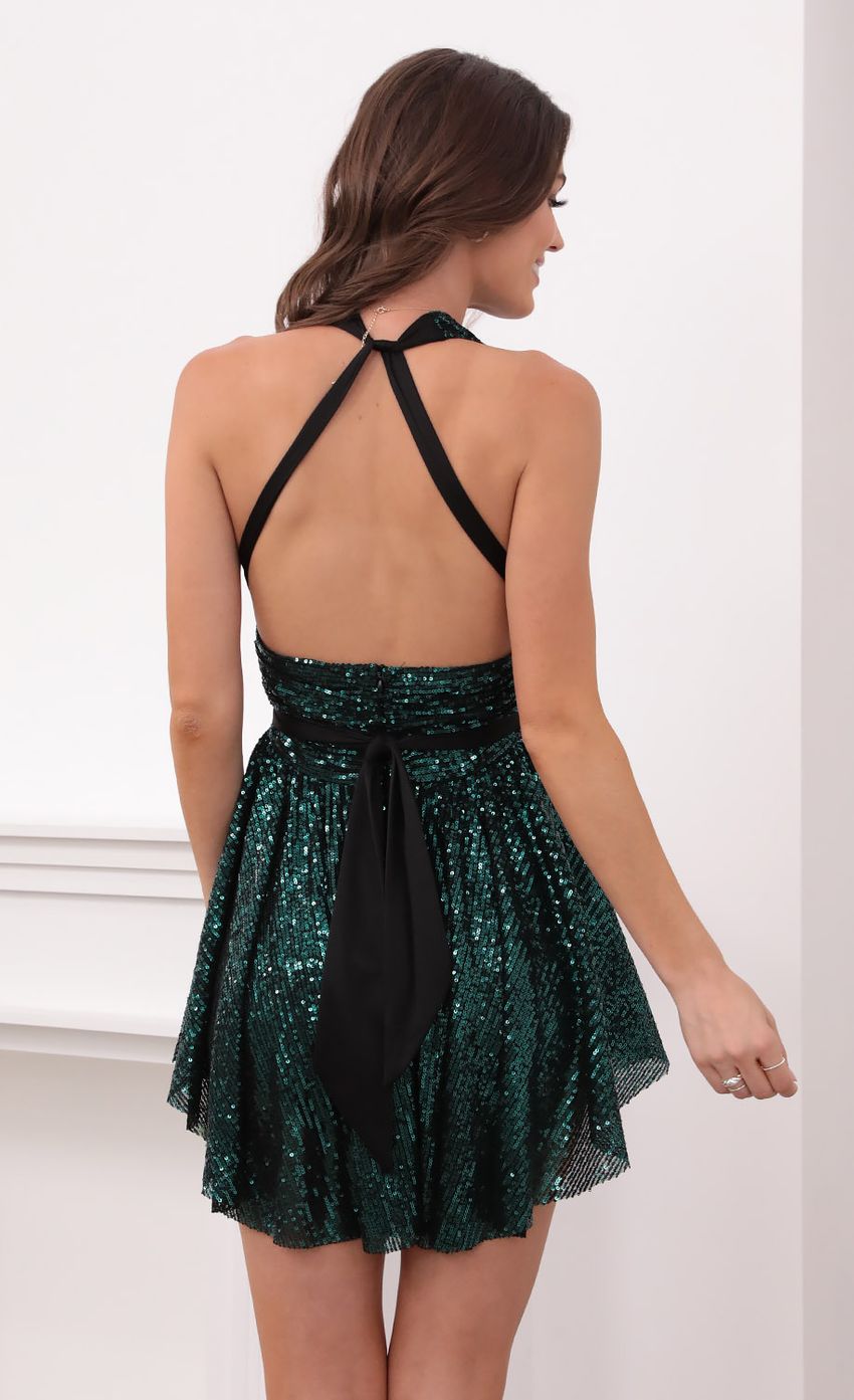 Picture Sequin Halter Dress in Dark Turquoise. Source: https://media-img.lucyinthesky.com/data/Aug21_1/850xAUTO/1V9A1687.JPG