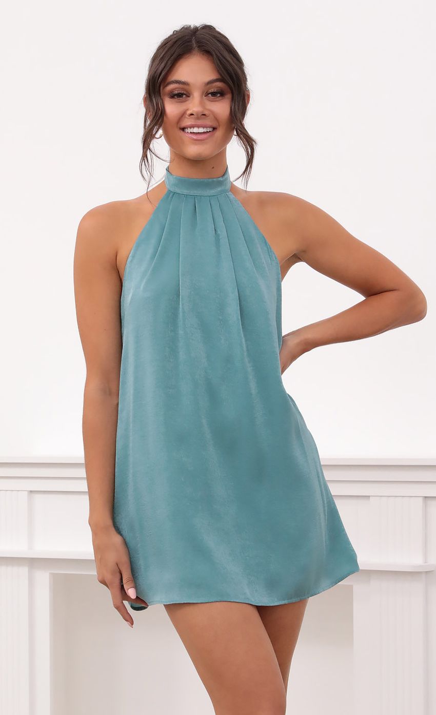 Picture Halter Dress in Turquoise. Source: https://media-img.lucyinthesky.com/data/Aug21_1/850xAUTO/1V9A3761.JPG
