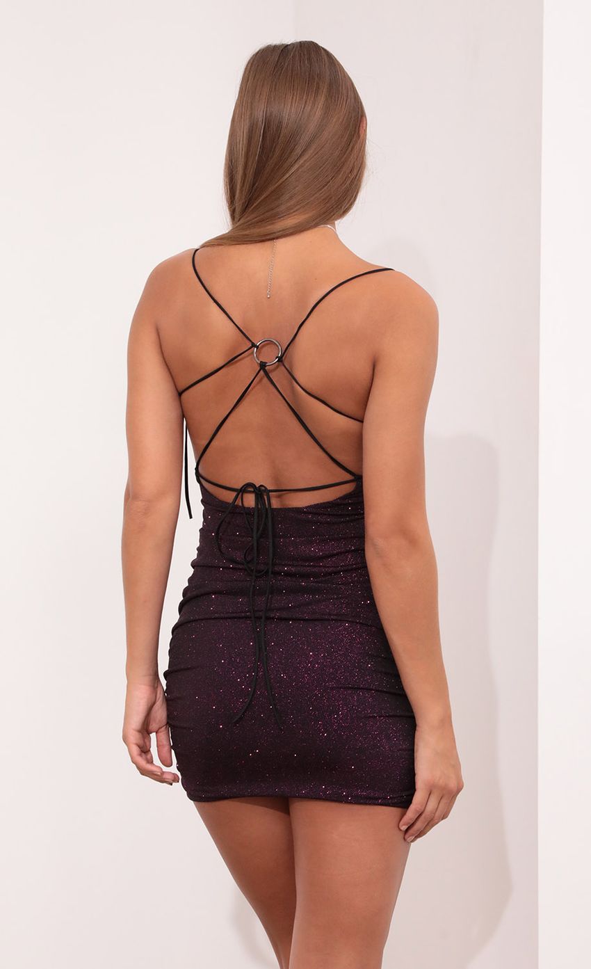 Picture Bodycon Dress in Purple Shimmer. Source: https://media-img.lucyinthesky.com/data/Aug21_1/850xAUTO/1V9A8902.JPG