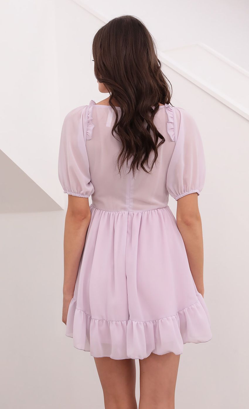 Picture Samantha Keyhole Cutout Dress in Lilac. Source: https://media-img.lucyinthesky.com/data/Aug21_2/850xAUTO/1V9A1516.JPG