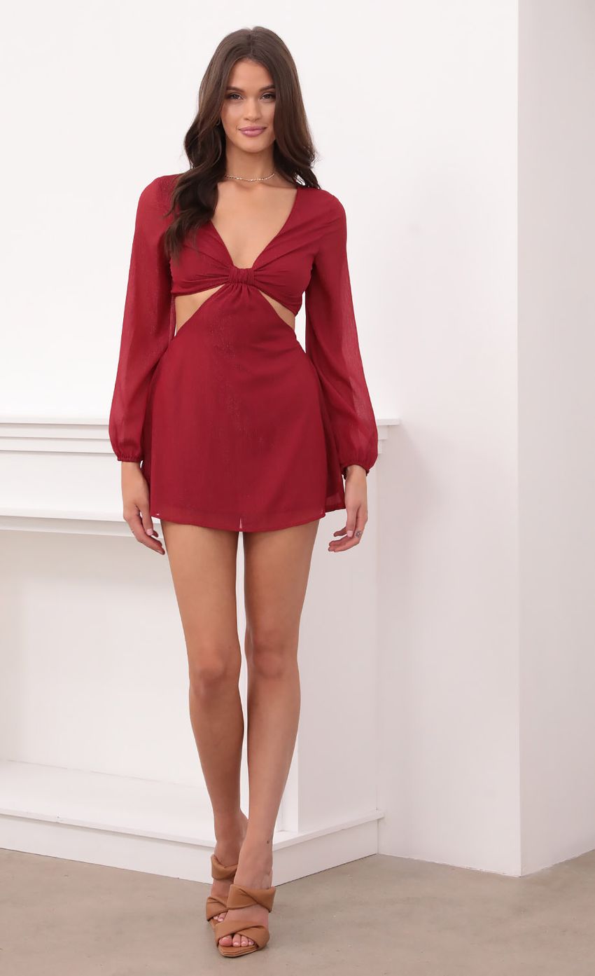 Picture Cutout Dress in Burgundy. Source: https://media-img.lucyinthesky.com/data/Aug21_2/850xAUTO/1V9A7679.JPG