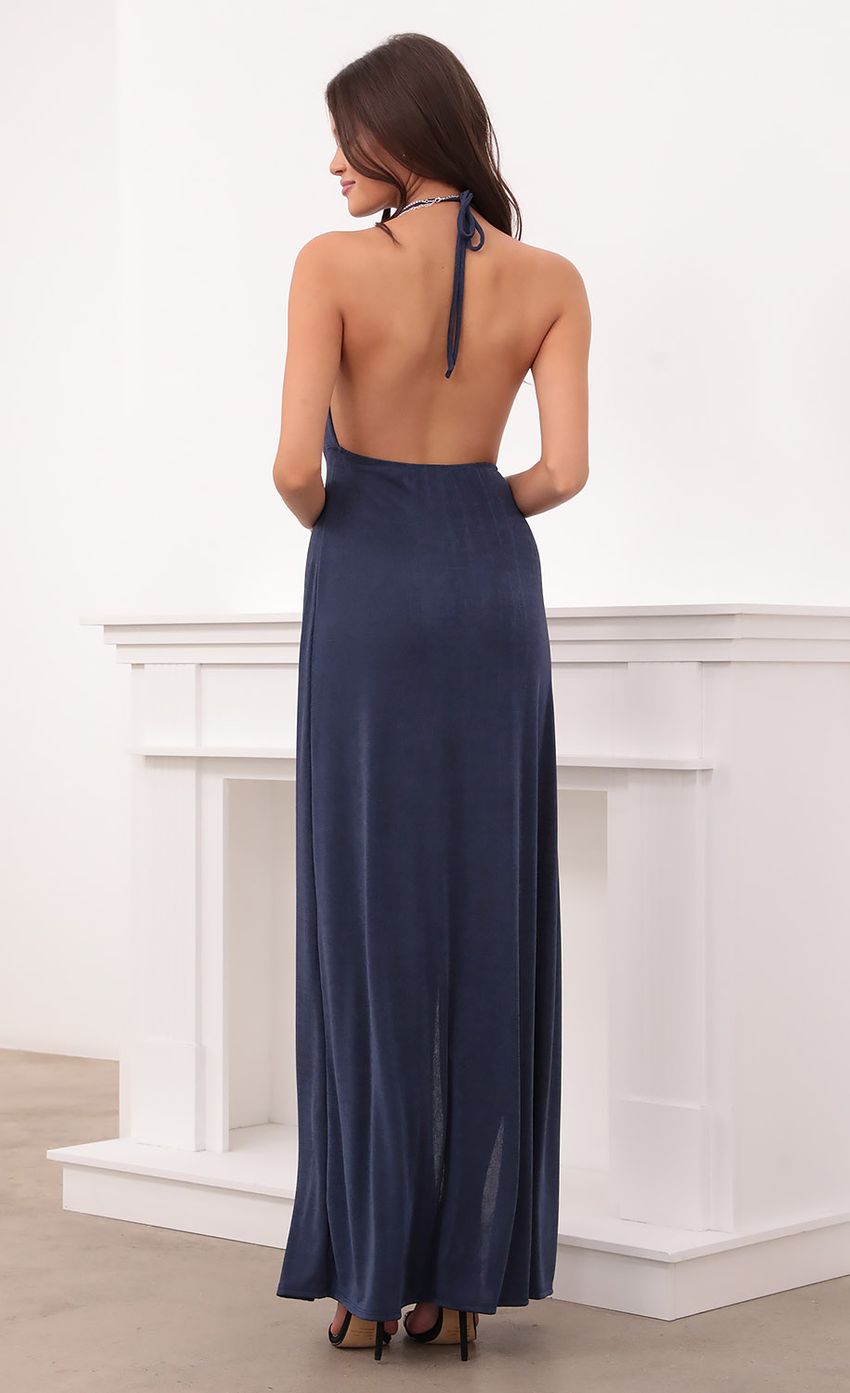 Picture Cowl Neck Maxi Dress in Navy. Source: https://media-img.lucyinthesky.com/data/Aug21_2/850xAUTO/1V9A8811.JPG