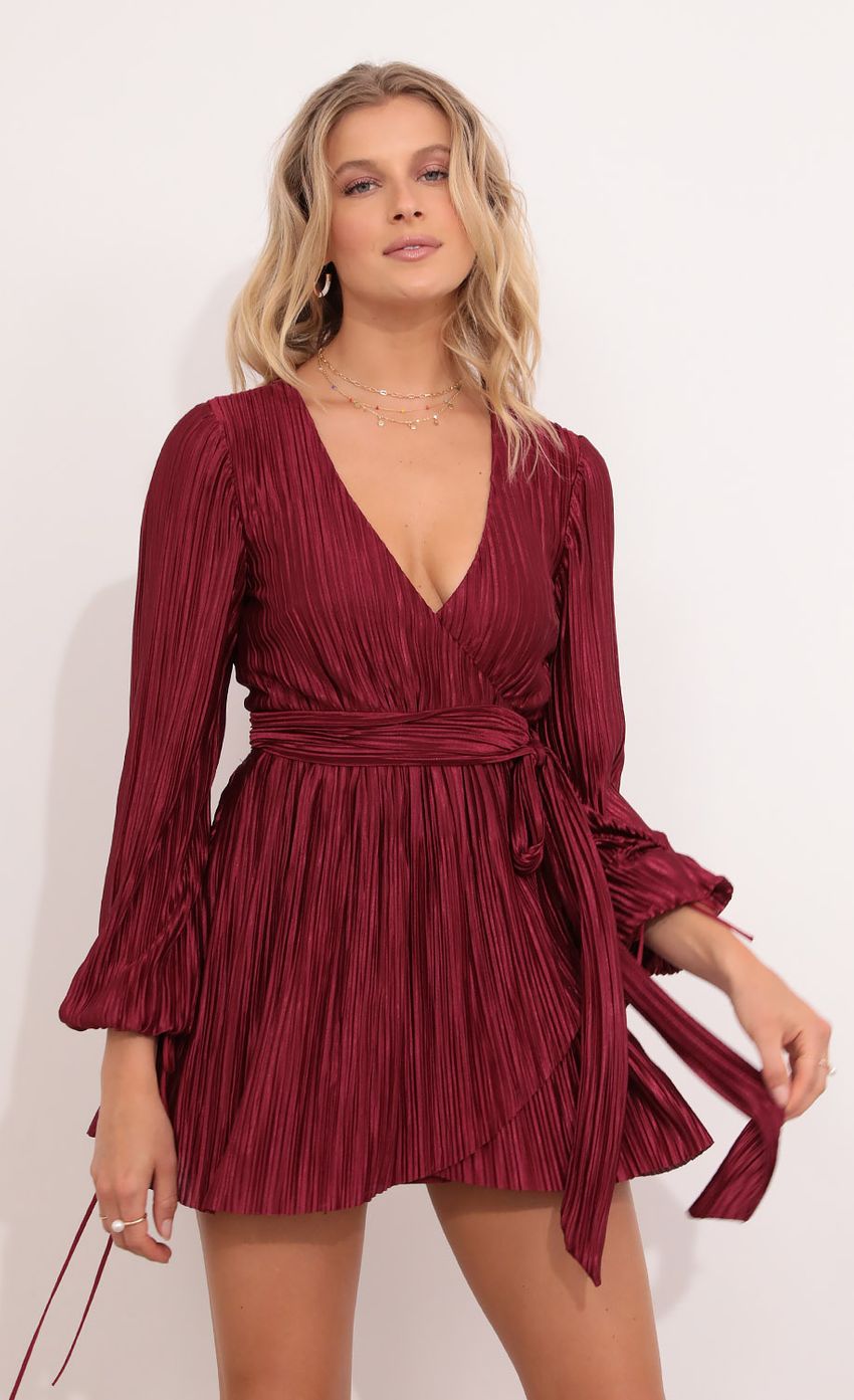 Picture Wrap Around Dress in Burgundy. Source: https://media-img.lucyinthesky.com/data/Aug21_2/850xAUTO/1V9A9704.JPG