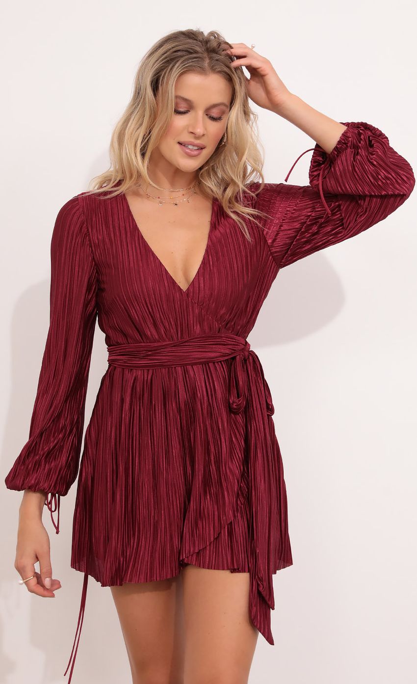 Picture Wrap Around Dress in Burgundy. Source: https://media-img.lucyinthesky.com/data/Aug21_2/850xAUTO/1V9A9717.JPG