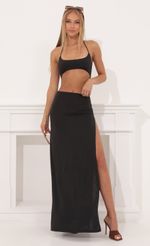 Picture Tummy Cutout Maxi Dress in Black. Source: https://media-img.lucyinthesky.com/data/Aug22/150xAUTO/59ea12c6-04fc-406e-975c-17d1dfb3d9d0.jpg
