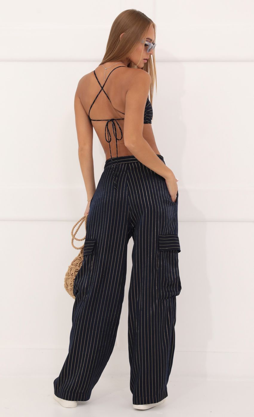 Picture Satin Striped Two Piece Set in Navy. Source: https://media-img.lucyinthesky.com/data/Aug22/850xAUTO/1e06d028-ba77-443e-9fc1-2a82bfcda17a.jpg