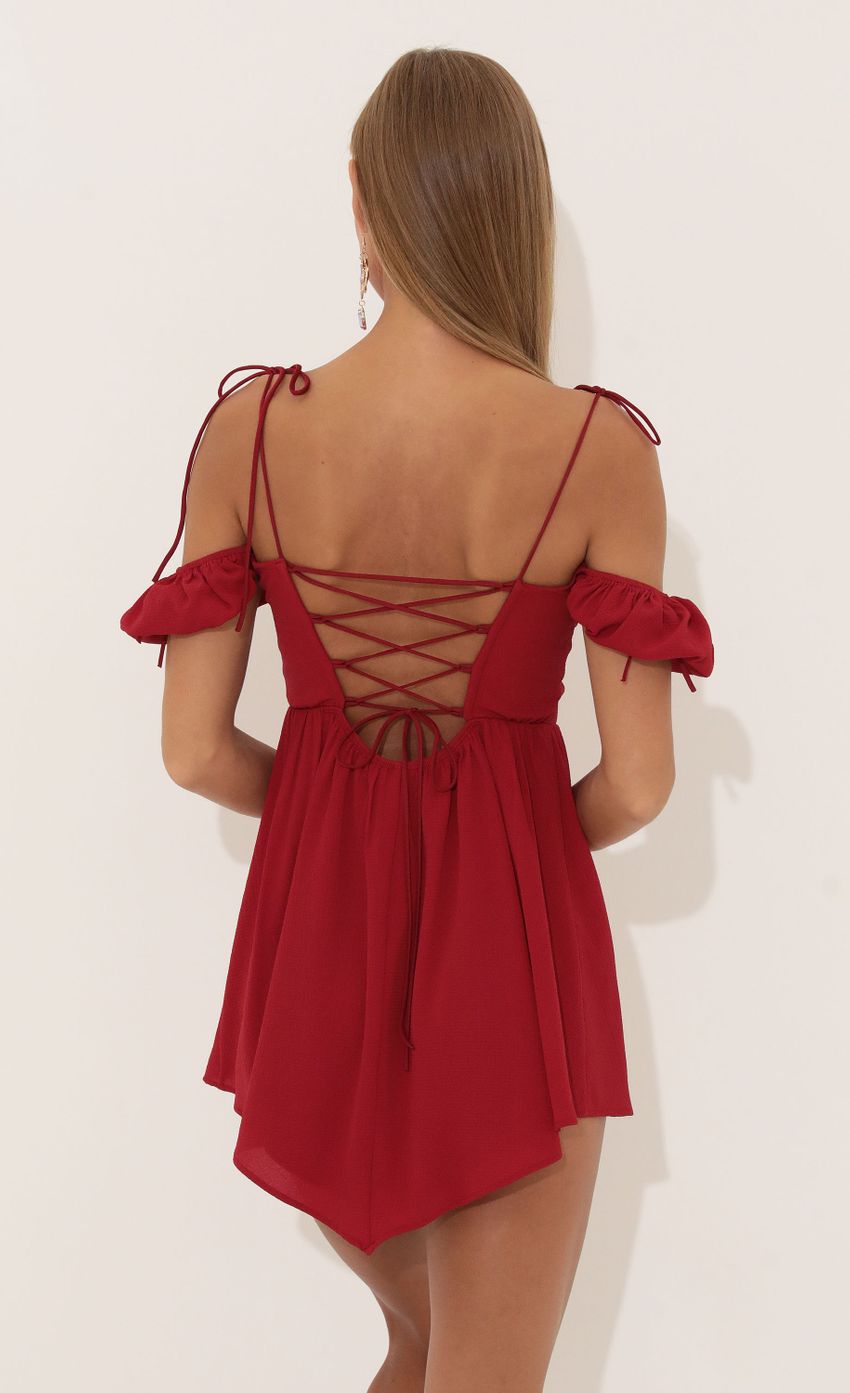 Picture Crepe Corset Dress in Red. Source: https://media-img.lucyinthesky.com/data/Aug22/850xAUTO/3e9a7549-941b-427d-b5f3-e1184fb33fa2.jpg