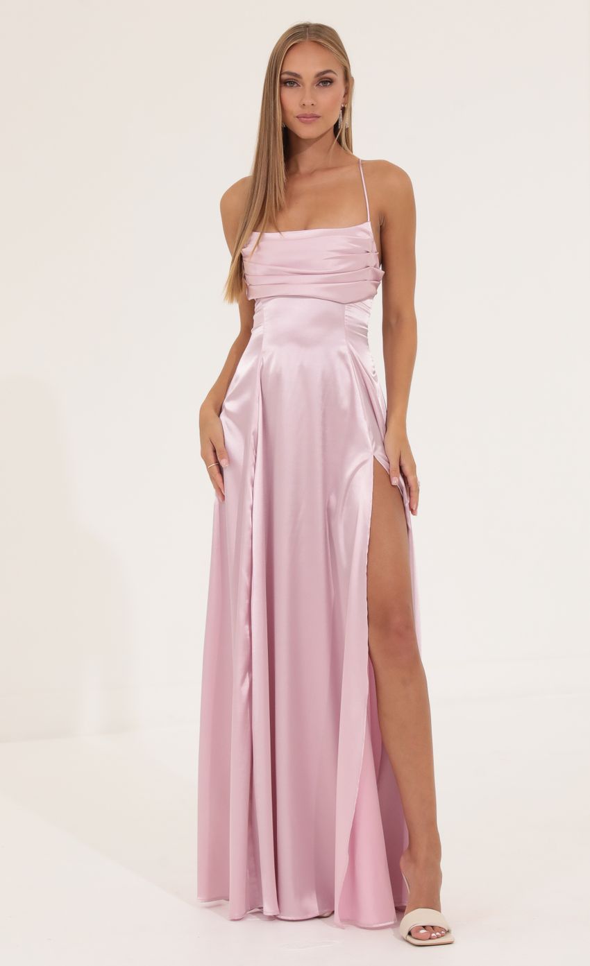 Picture Charmeuse Maxi Dress in Pink. Source: https://media-img.lucyinthesky.com/data/Aug22/850xAUTO/405fc8fd-8be4-4593-bf96-5b9b29780db2.jpg