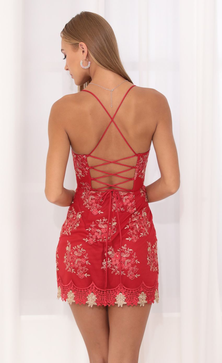 Picture Floral Embroidered Tulle Dress in Red. Source: https://media-img.lucyinthesky.com/data/Aug22/850xAUTO/7374d75b-5ed0-4709-b21c-af9032379aad.jpg