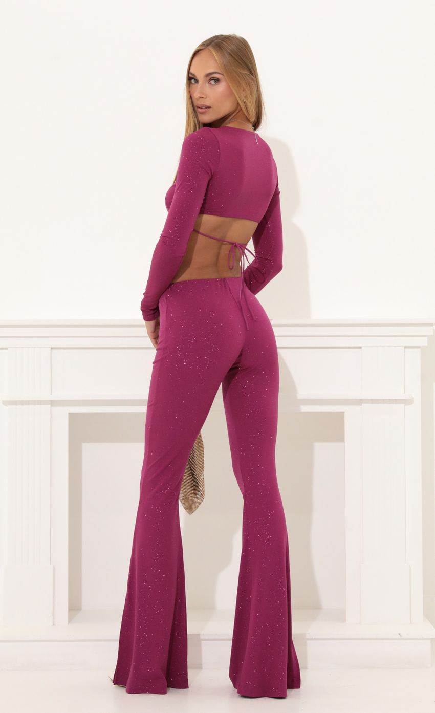 Picture Glitter Two Piece Pant Set in Mauve. Source: https://media-img.lucyinthesky.com/data/Aug22/850xAUTO/8d1004be-5b78-4588-b170-e7deabbe412a.jpg