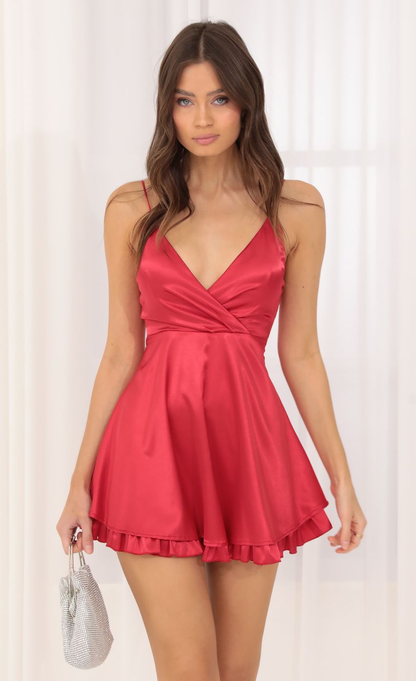 Picture Satin Ruffle A-Line Dress in Red. Source: https://media-img.lucyinthesky.com/data/Aug22/850xAUTO/aac12f1f-1c19-4287-8014-df6fb76552ab.jpg