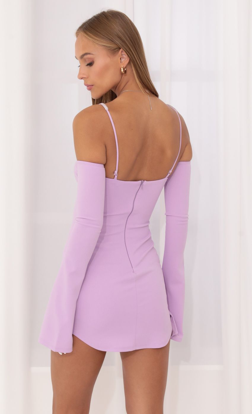 Picture Crepe Rhinestone Dress in Purple. Source: https://media-img.lucyinthesky.com/data/Aug22/850xAUTO/c1f73835-cf3e-4758-961c-8a65538ebdd2.jpg