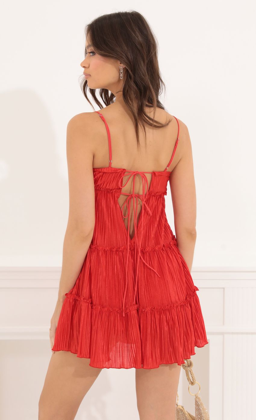Picture Pleated Baby Doll Dress in Red. Source: https://media-img.lucyinthesky.com/data/Aug22/850xAUTO/ea2c3101-1f59-45c3-8c0c-d6eb1ff665de.jpg