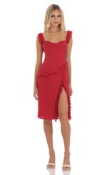 Picture Ruffle Dress in Red. Source: https://media-img.lucyinthesky.com/data/Aug23/150xAUTO/4600c3d4-2b13-4bbb-9b09-d12cfd2b55df.jpg