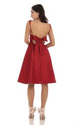 Picture Flare Midi Dress in Red. Source: https://media-img.lucyinthesky.com/data/Aug23/150xAUTO/5549d561-9274-4beb-af3a-74c814a6119f.jpg