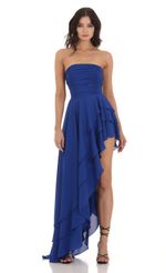 Picture Asymmetrical Corset Dress in Blue. Source: https://media-img.lucyinthesky.com/data/Aug23/150xAUTO/b2d16dd4-d382-400c-bca4-83abdabb0cc7.jpg